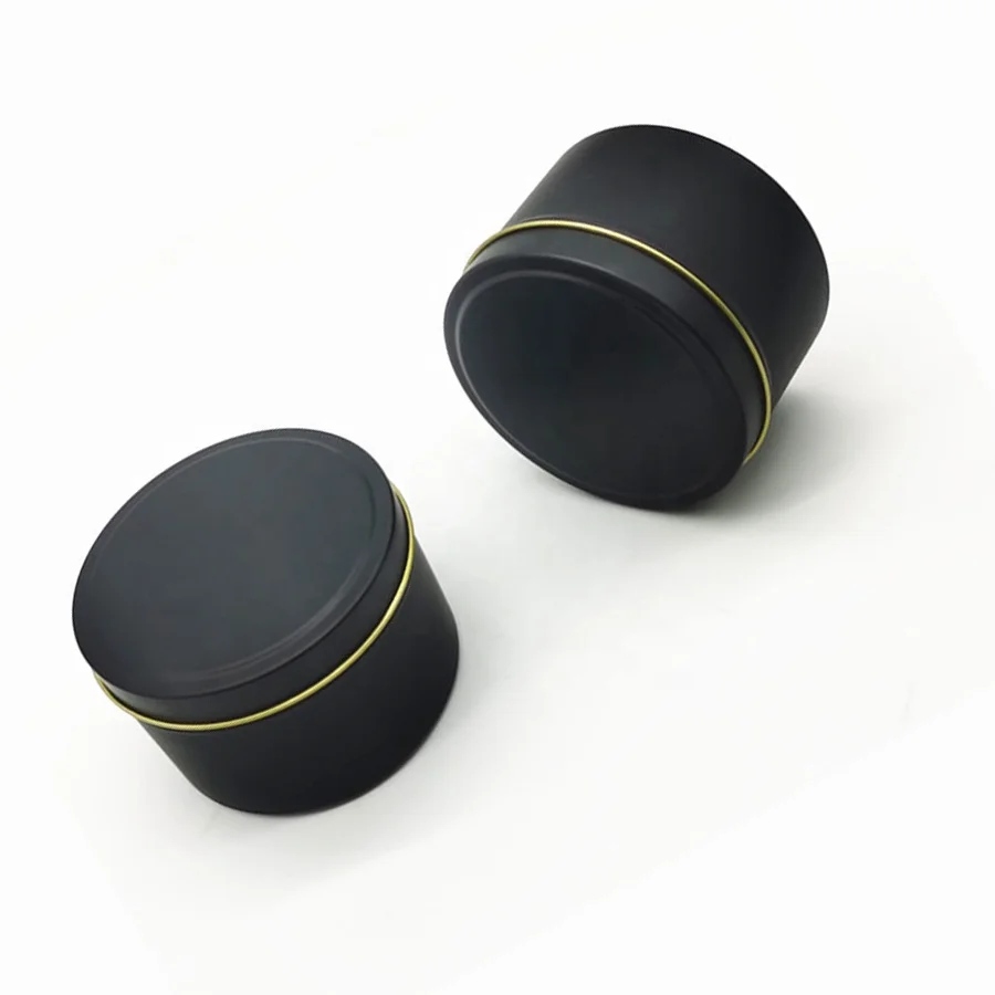 Christmas Portable Empty Box Round Candle Can Cup Metal Stamping Stretch Bottom Sealed Tinplate Scented Cream Aromatherapy Jar