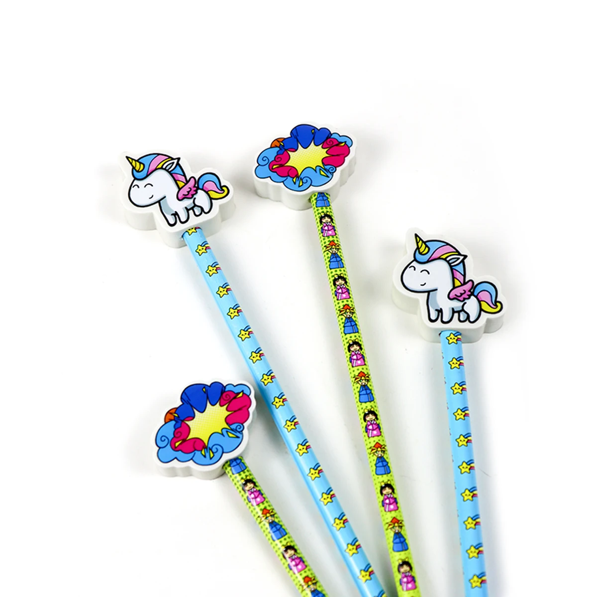 Stationery Item Wholesale Creative Kawaii Rubber Fancy School Cute Custom Pencil Topper Eraser for Kids