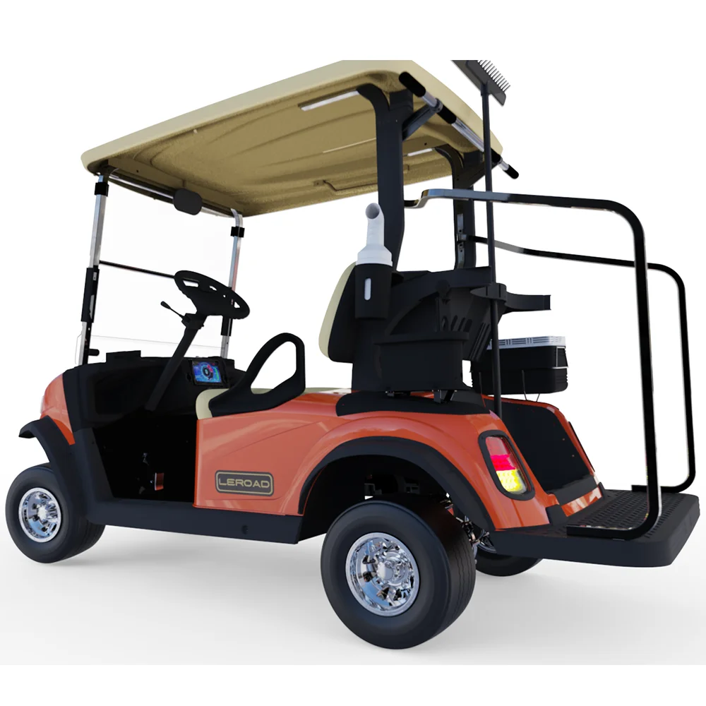 Тележка для гольфа с сертификатом, популярная и популярная с caddie, может стоять со складными сиденьями и складным ветрозащитным стеклом