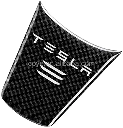 Tesla Model 3 Steering Wheel Cover,3D Car Carbon Fiber Steering Wheel Decoration Sticker for Tesla Model 3