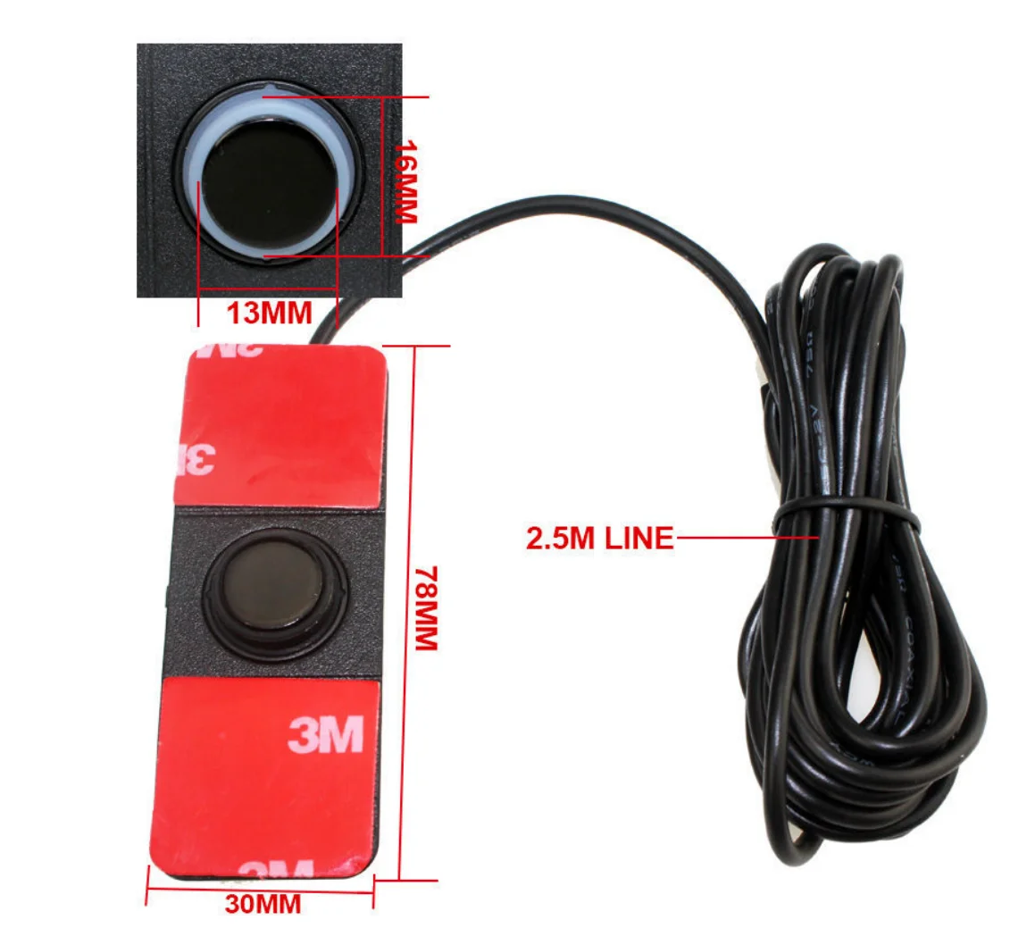 Car Led Parking Sensor Auto Car Detector Parktronic Display Reverse Backup Radar Monitor System With 4 Sensors