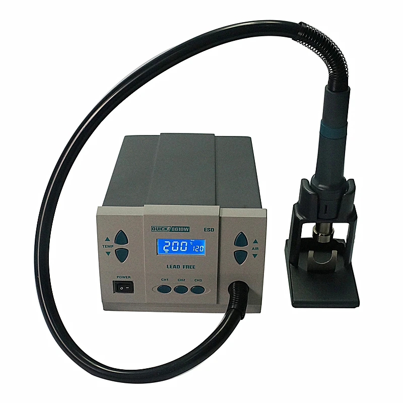 Original Quick 861DW Hot Air Rework Soldering Station for Motherboard Solder Mobile Phone Repairing Tool with Soldering Iron 60W