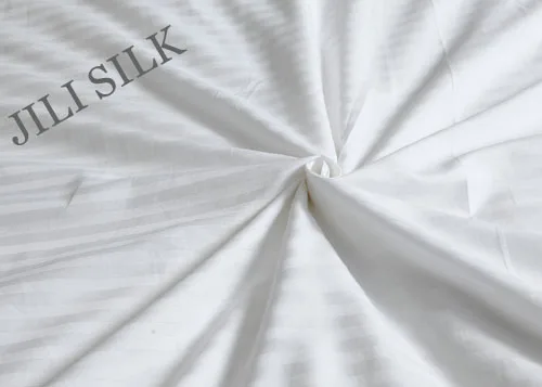 JILI SILK king size silk quilt with sateen stripe