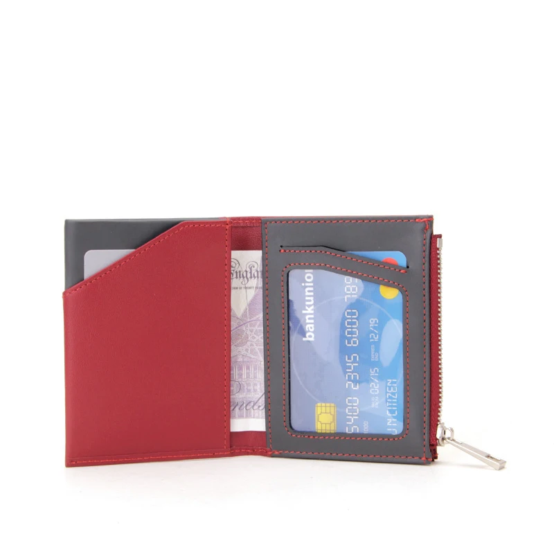 Новое поступление мужской кожаный кошелек на заказ RFID держатель для