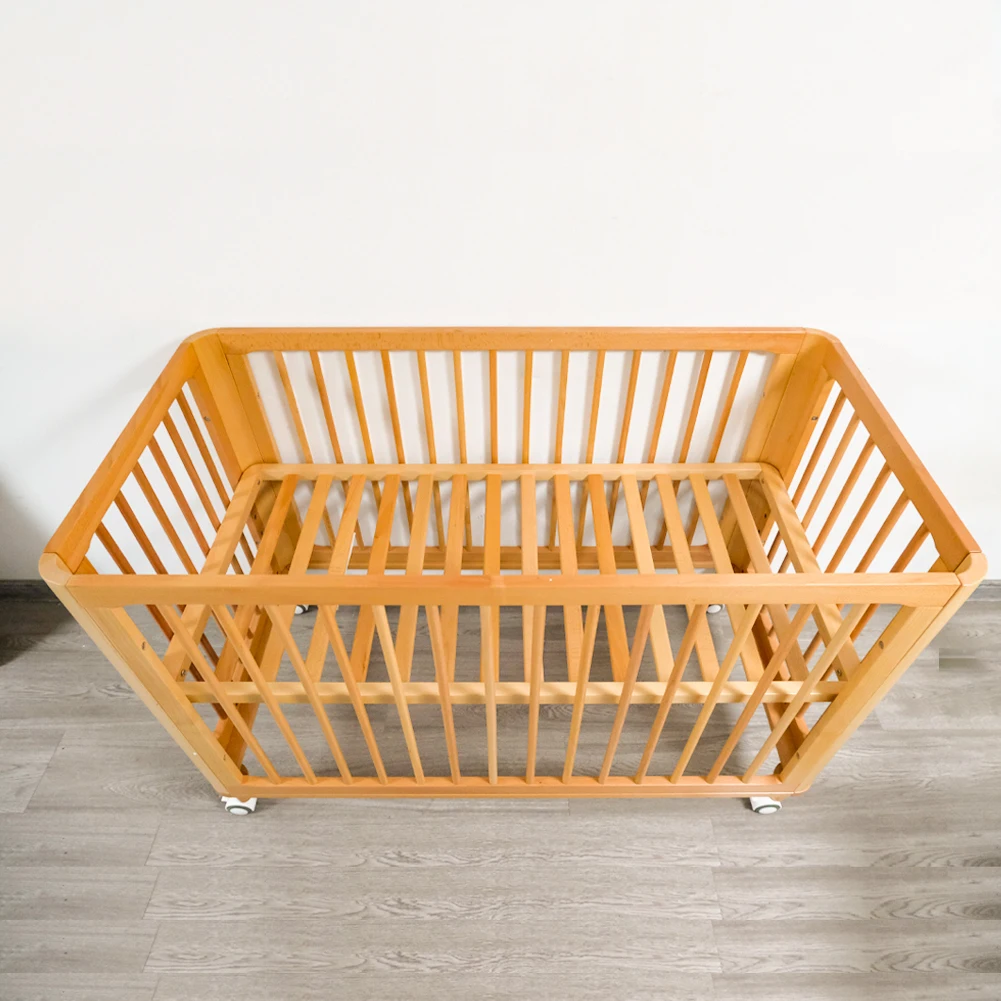 8 IN 1 EN 716all solid wood movable multi-functional bed  storage board pulley can be moved Bed bottom three adjustment