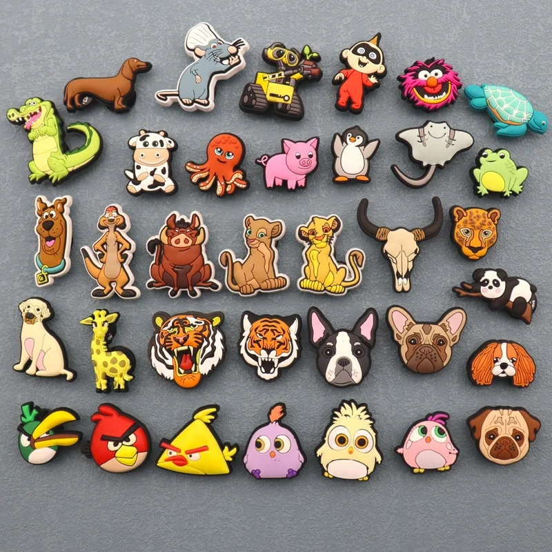 Cartoon animal designer 3D croc charms wholesale custom croc charm rubber Shoe Charms bulldog