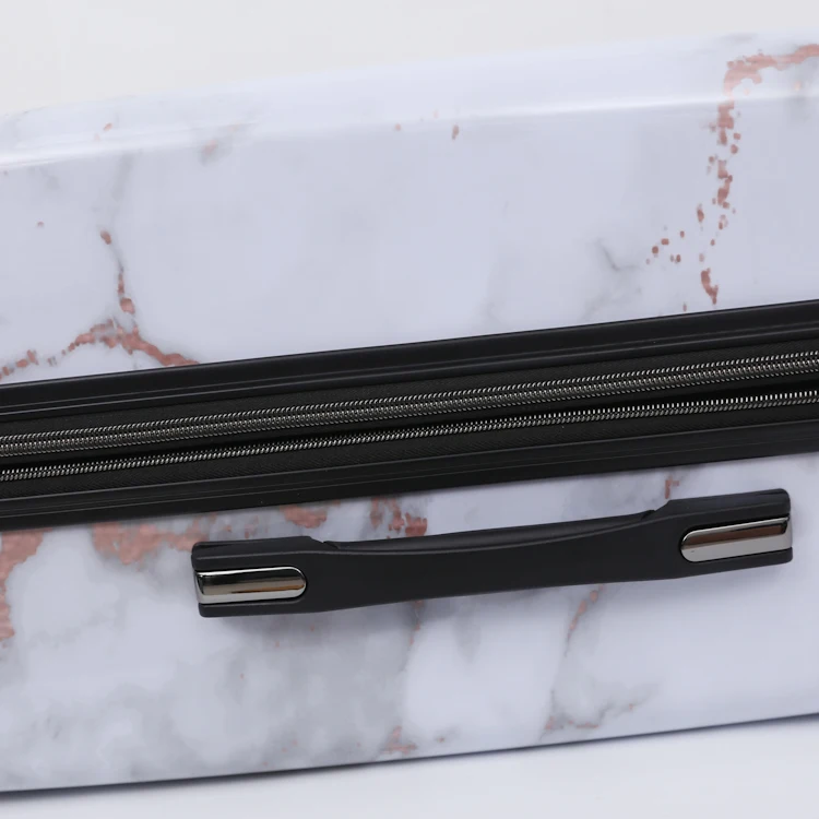 Best selling 210D ABS+PC custom print trolley case hard shell suitcase designer printed case luggage sets