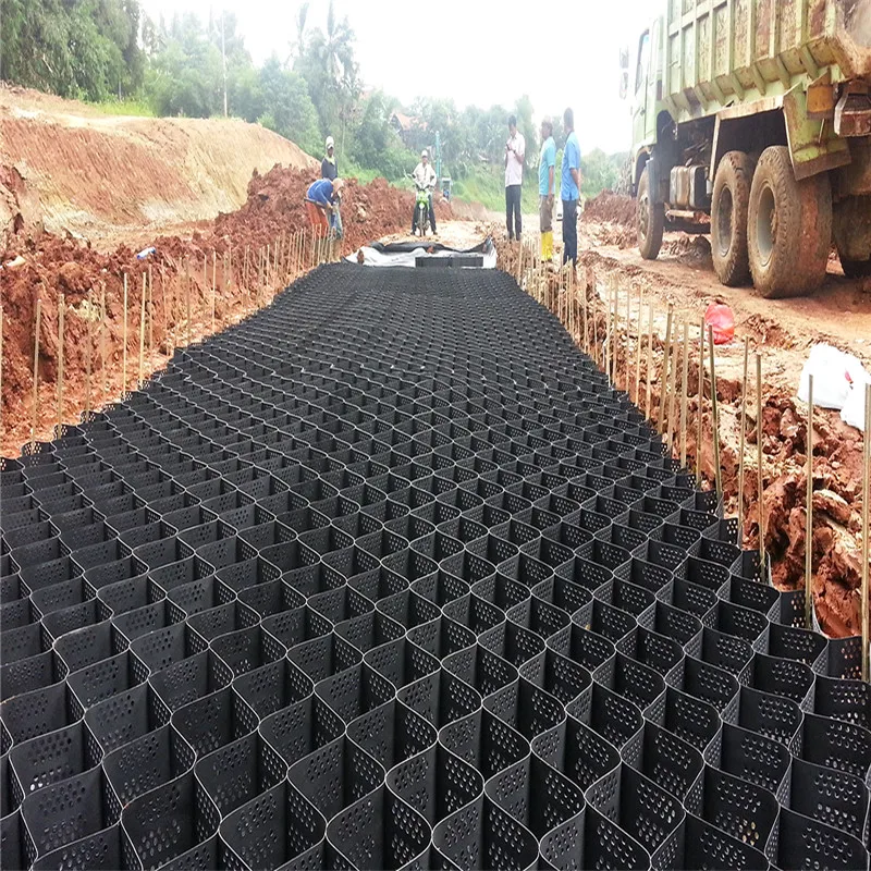 Textured perforated HDPE plastic geocell manufacturer price gravel grid geo cell for road construction