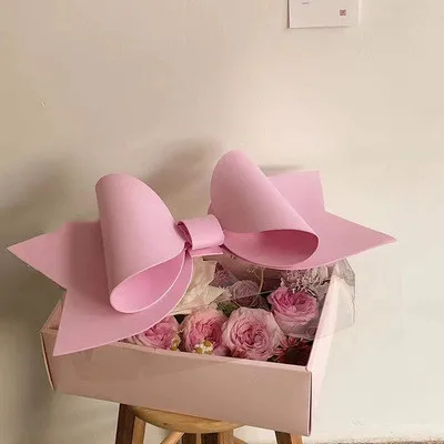 AN Bow flower transparent fruit flower New Year gift box packaging hand gift box portable flower cake box