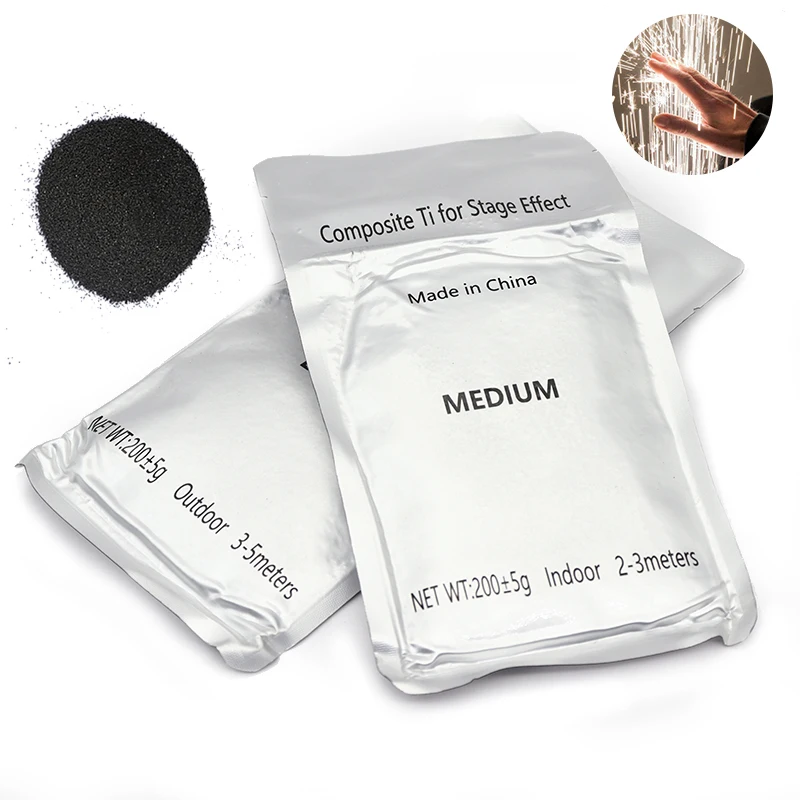 smokeless showven sparkular powder medium titanium powder 200g for fireworks cold spark machine ti powder