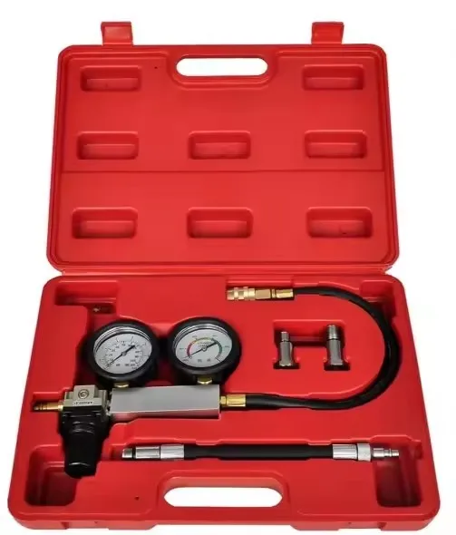 Cylinder Leak Tester Engine Compression Meter Test Tool Detector 4 PCs
