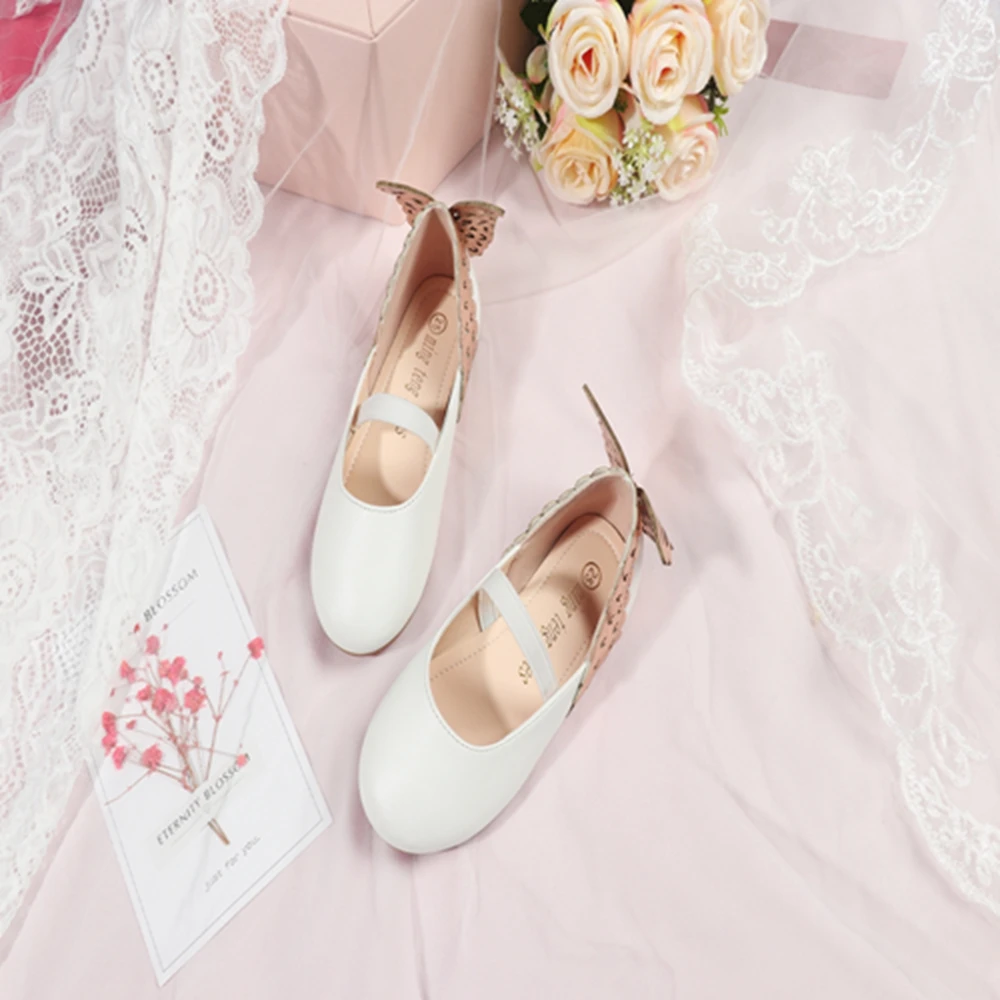 Сандалии детские из ПУ кожи, плоская подошва, повседневная обувь принцессы, для маленьких девочек