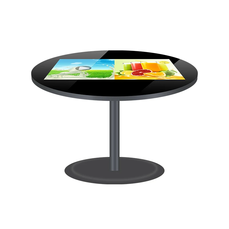 21.5 32 43 inch round interactive multi touch screen table smart Waterproof Interactive Table LCD  Indoor coffee table display