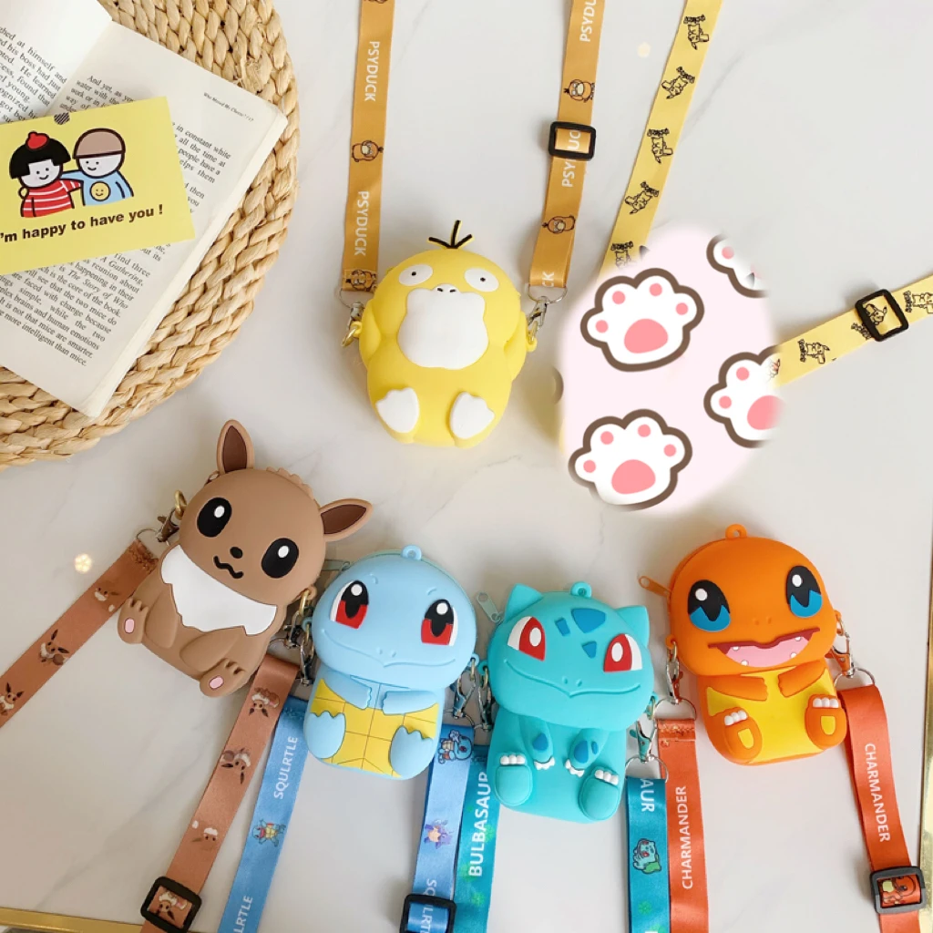 2023 3D Cute Anime Designs Charmander Coins Cosmetics Shoulder Crossbody Bags Girls Cartoon Mini Small Kids Purses Handbags