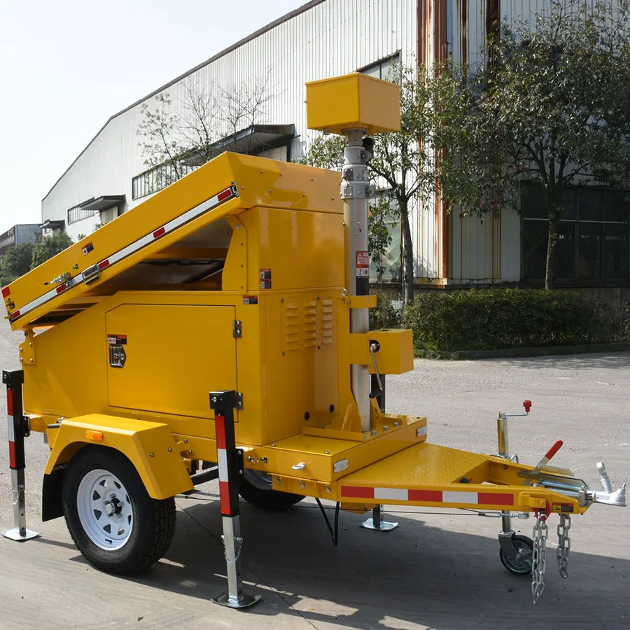 high quality  mobile cctv light tower trailer outdoor