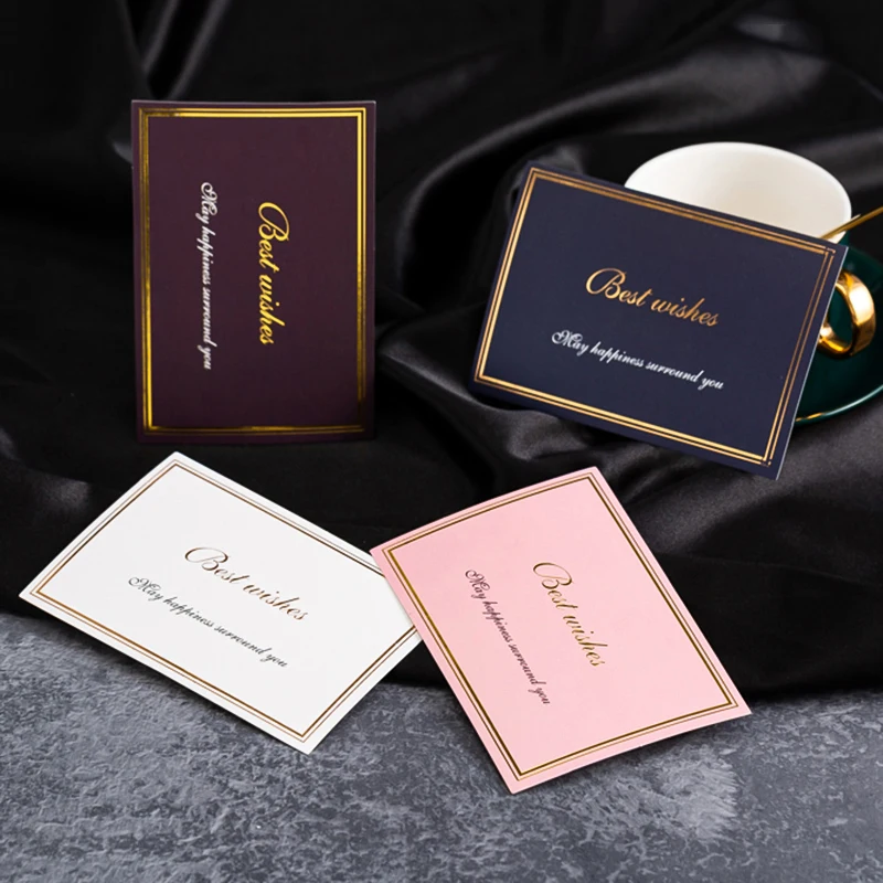 Custom color printing greeting note card thank you cards with own logo