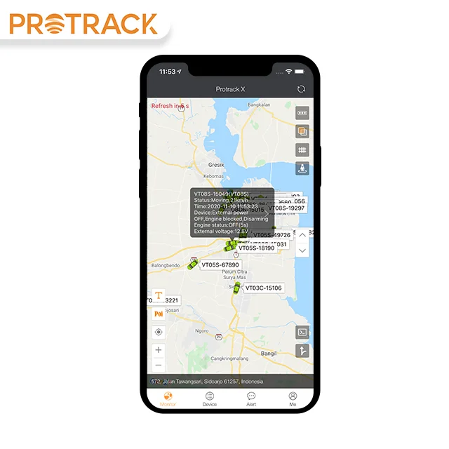 GPS tracking software fleet management system software based on PROTRACK GSM/SMS Web