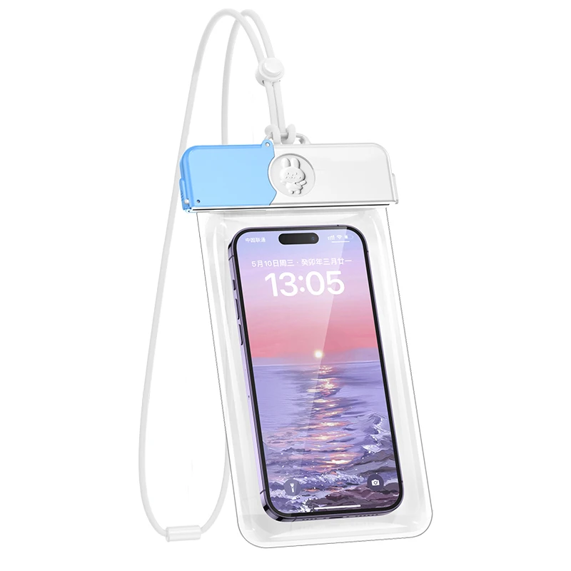 Modern Design 7.2 Inch Universal Waterproof Mobile Phone Bag Transparent TPU Water proof Phone Case For Iphone for samsung