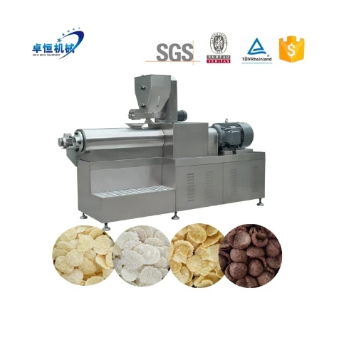 Small investment puffed snack food corn flake making machine production line