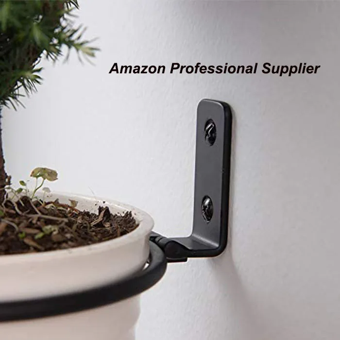 8Inch dia collapsible customized holding planter flower plant pot wall mounted metal bracket holders Hook hanger shelf rings