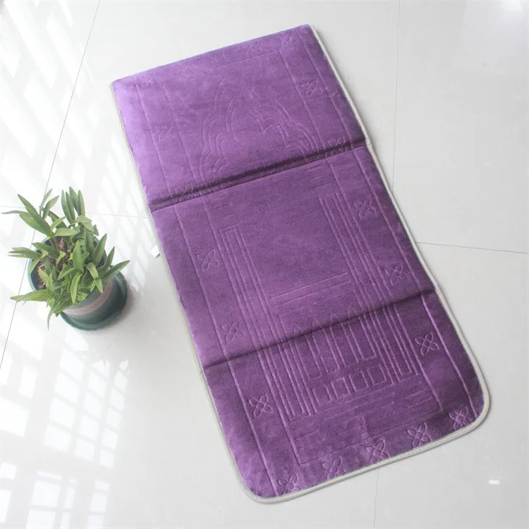 High quality  muslim folding prayer mat anti-water islam travel with portable arabic rug carpets