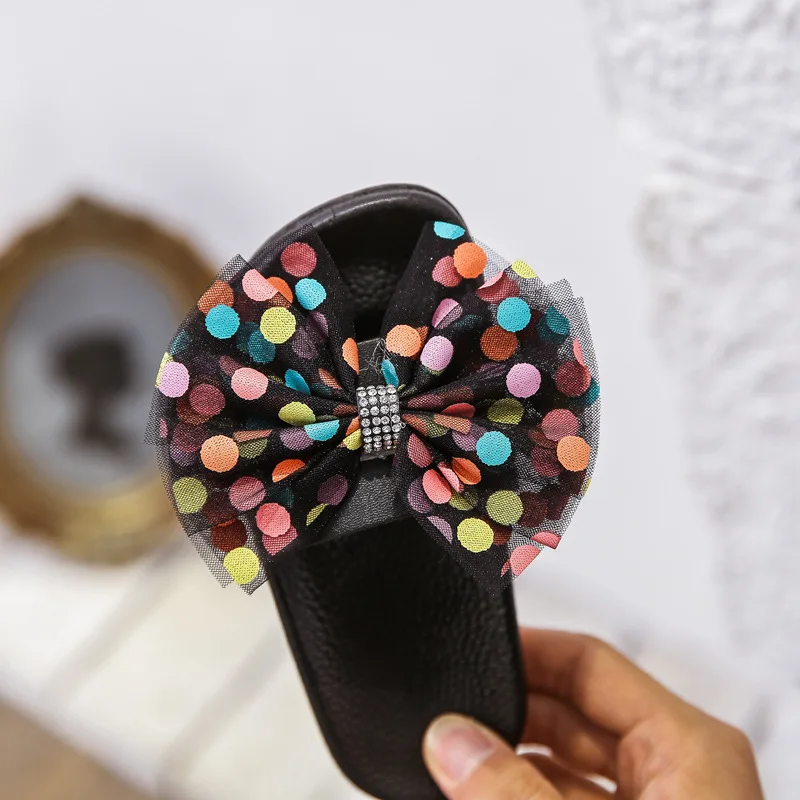 Lace Fancy Slippers for Girls Fashion Toddler Girl Sandals 2022 Anti-Slip Baby Sandals & Slippers Bowknot Kid Sandals