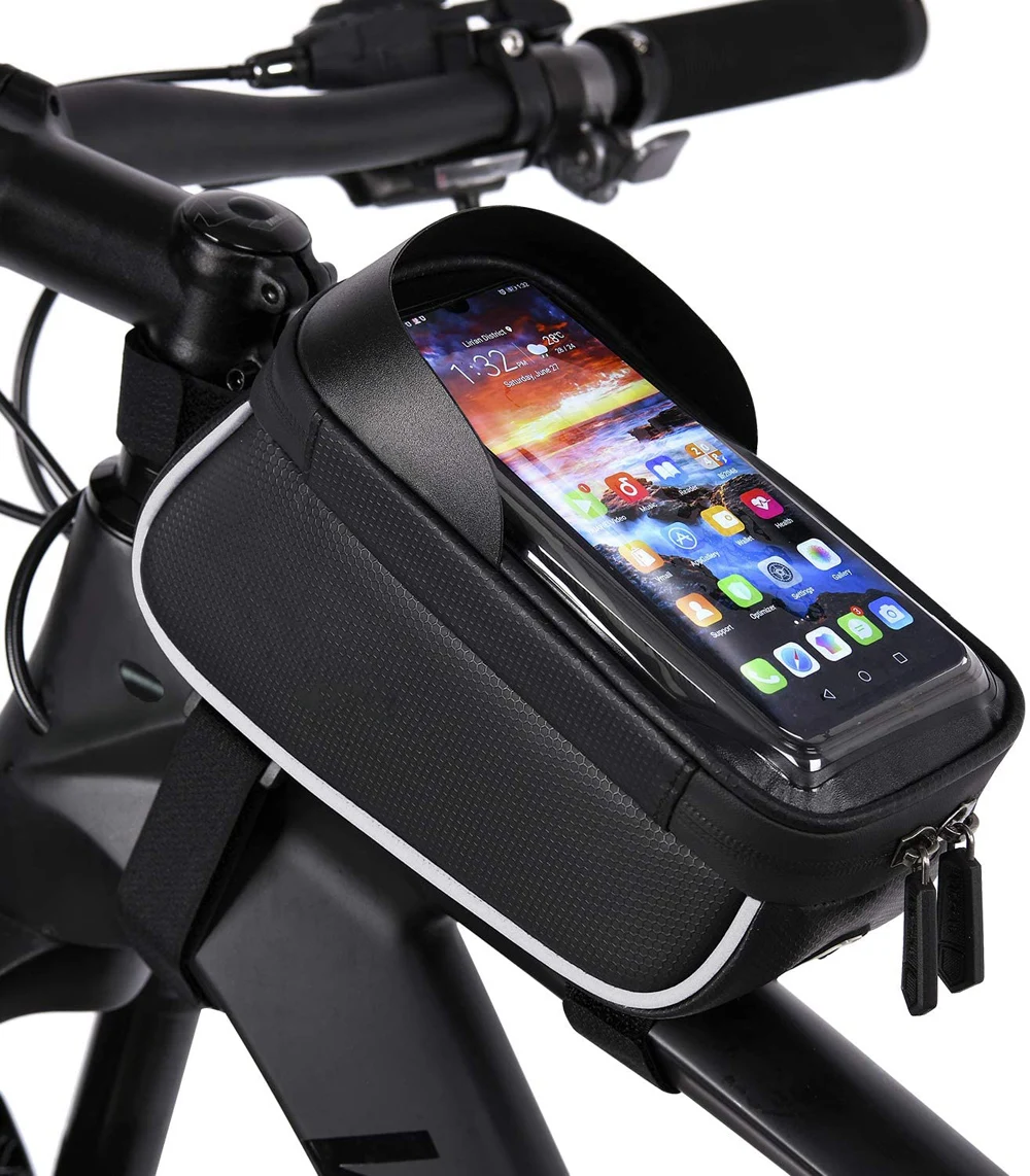 Free Sample Bike Frame with Phone Mount Accessories Bicycle Phone Holder Pouch for Biking Convenient Biking Pouch