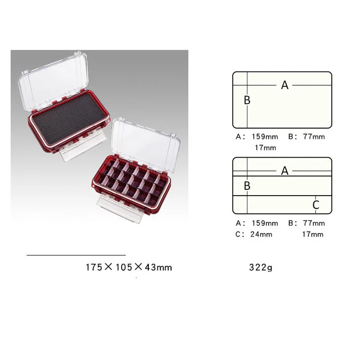 HAWKLURE 15Compartments Fishing Tackle Box Bait Lure Hooks Storage Case Fishing Tool Tackle Sorting Box for Pesca