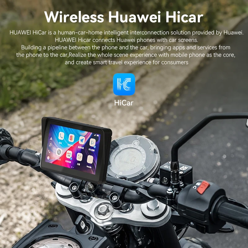 Lancol Water proof motorcycle wireless carplay Android auto with navigation functions