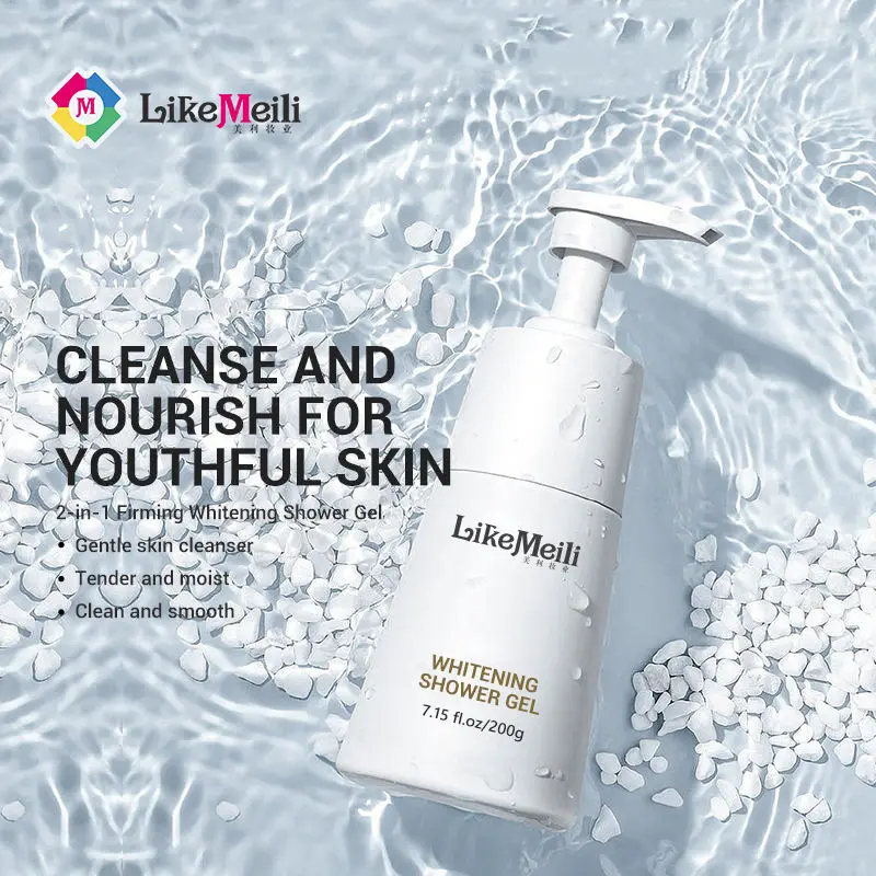 goat milk whitening shower gel wholesale Beauty Skin Glow Firm Whitening Brightening Shower Gel