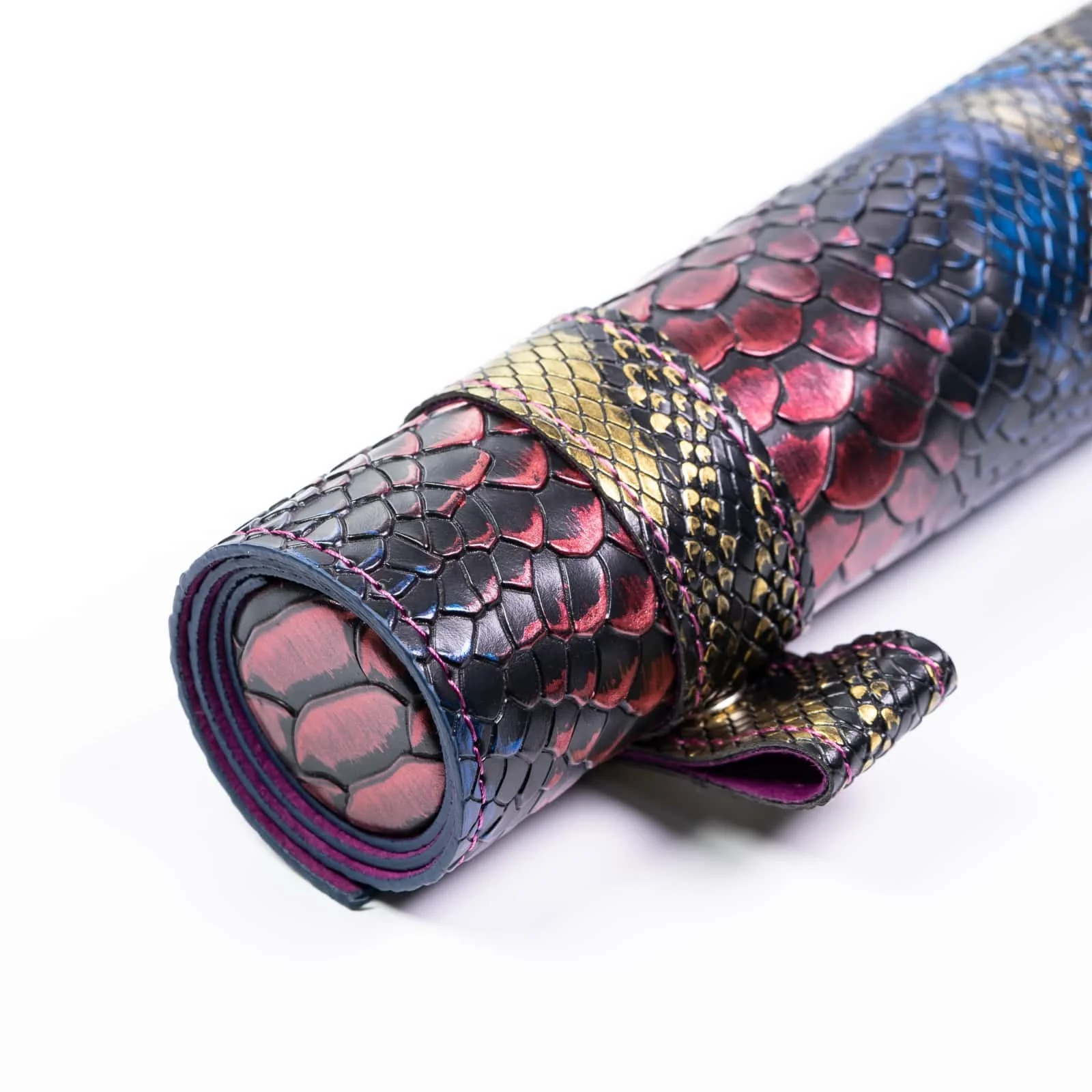 Udixi PU Leather Dragon Scale Foldable Dice Mat RPG Dungeons and Dragons custom logo Dice Scroll