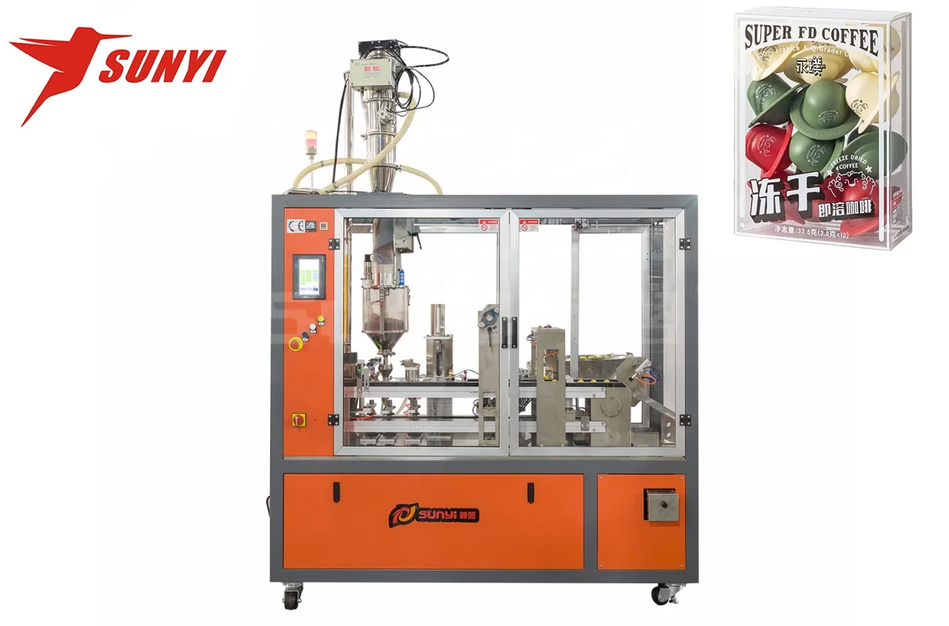one lane 2000 pcs/hour Tea Water Juice Honey Liquid Powder Coffee Capsule Filling and sealing Machine
