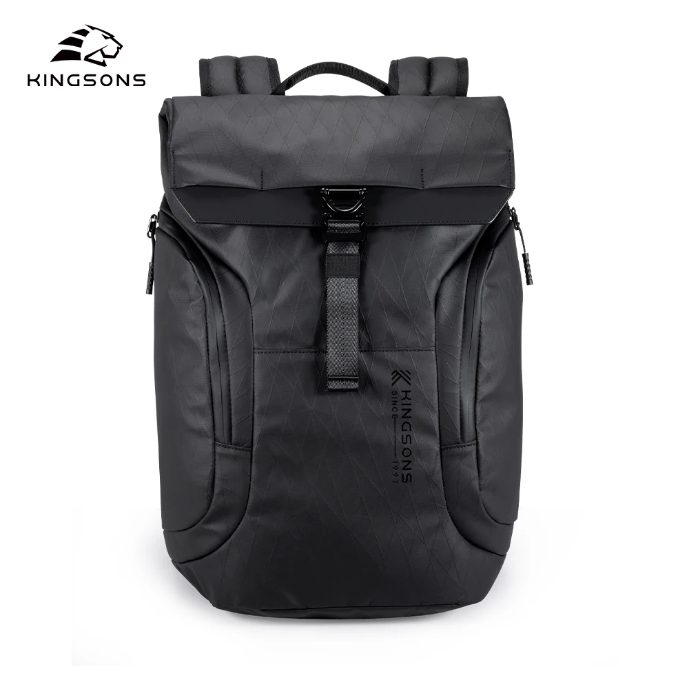 Kingsons waterproof outdoor backpack for traveling Cyber Punk style shinny laptop backpack for men leisure rucksack for riding
