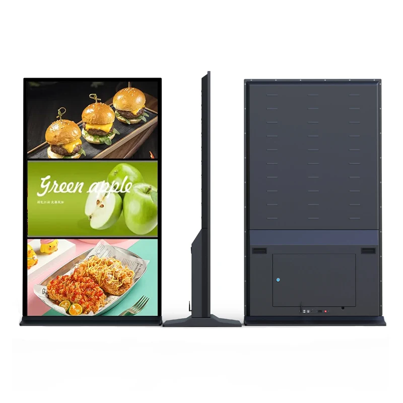 64 75 85 inch indoor touch screean lcd advertising totem vertical kiosk CMS software led display digital signage and displays