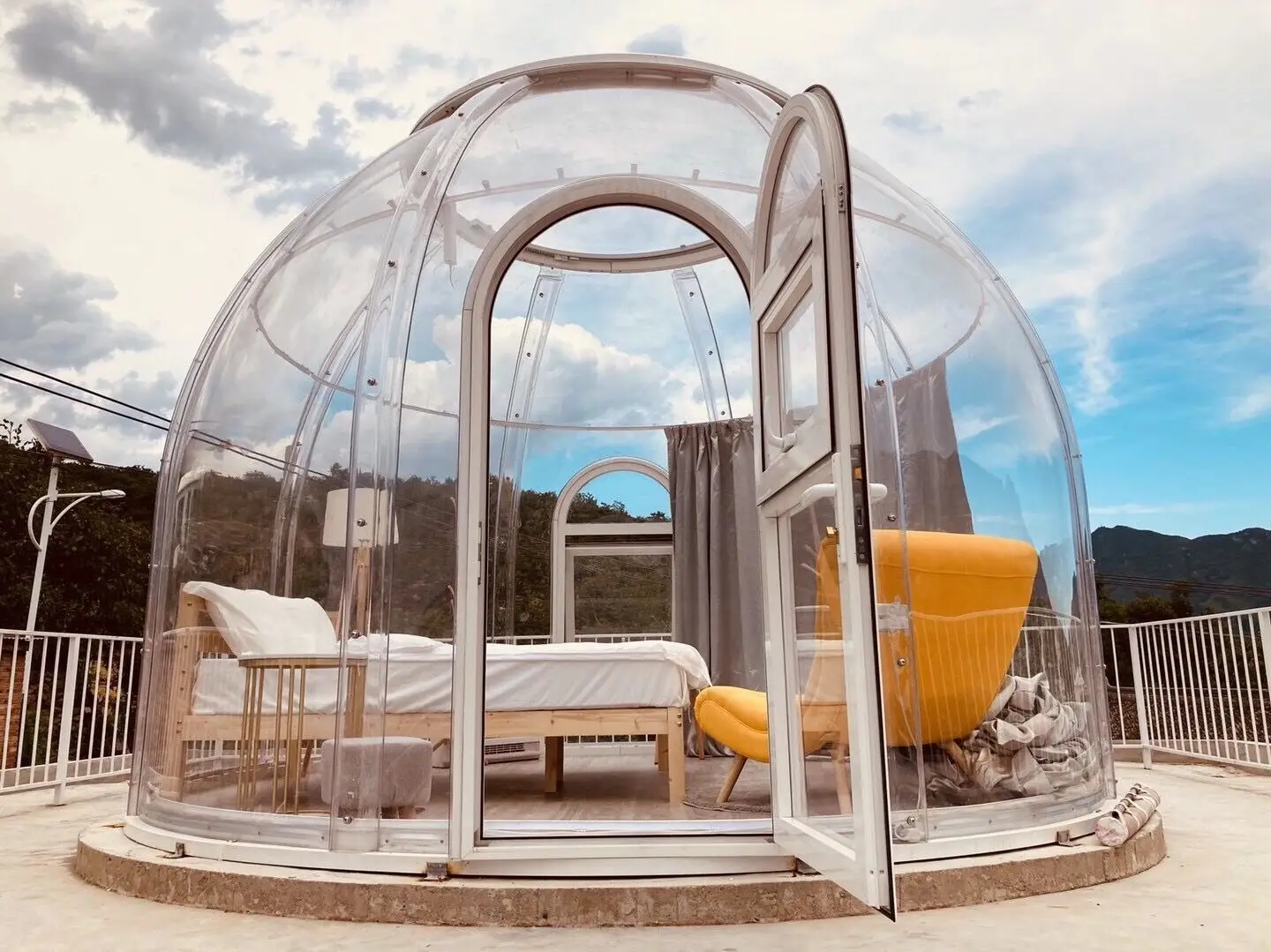 transparent camping polycarbonate bubble tent Outdoor /Starry Sky Cabin House PC Home Dome Transparent Bubble Dome Tent