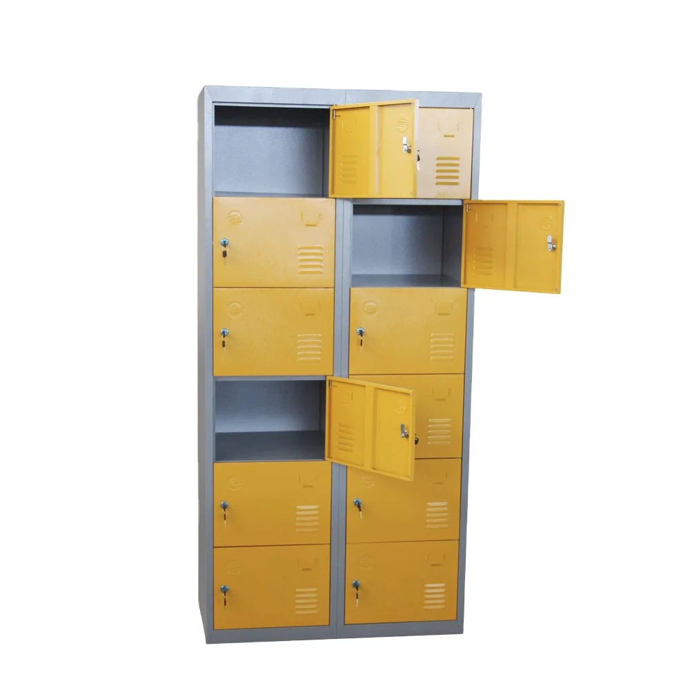 Steel cubby clothes lockers small metal locker with 12 door