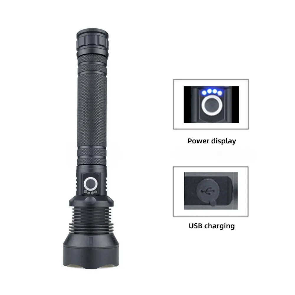 P70 flashlight Waterproof Camping outdoor Tactical Torch flash light LED USB Rechargeable flashlights