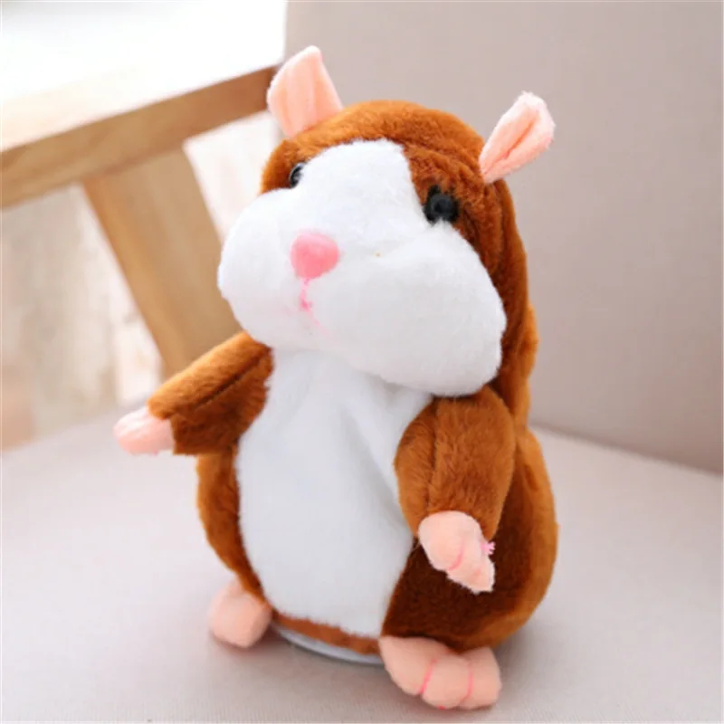 
Hot Sale 15cm Lovely Voice Record Repeat Talking Hamster Mimicry Pet Plush Toy 