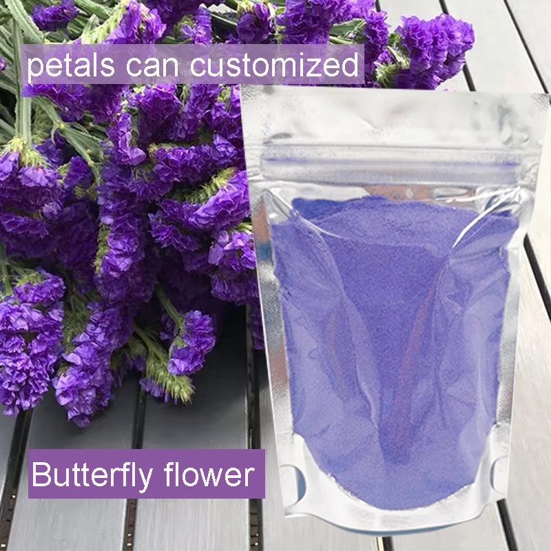 Wholesale hot Selling flower bath bomb in bag bath fizzer shimmer wash bath powder with petals