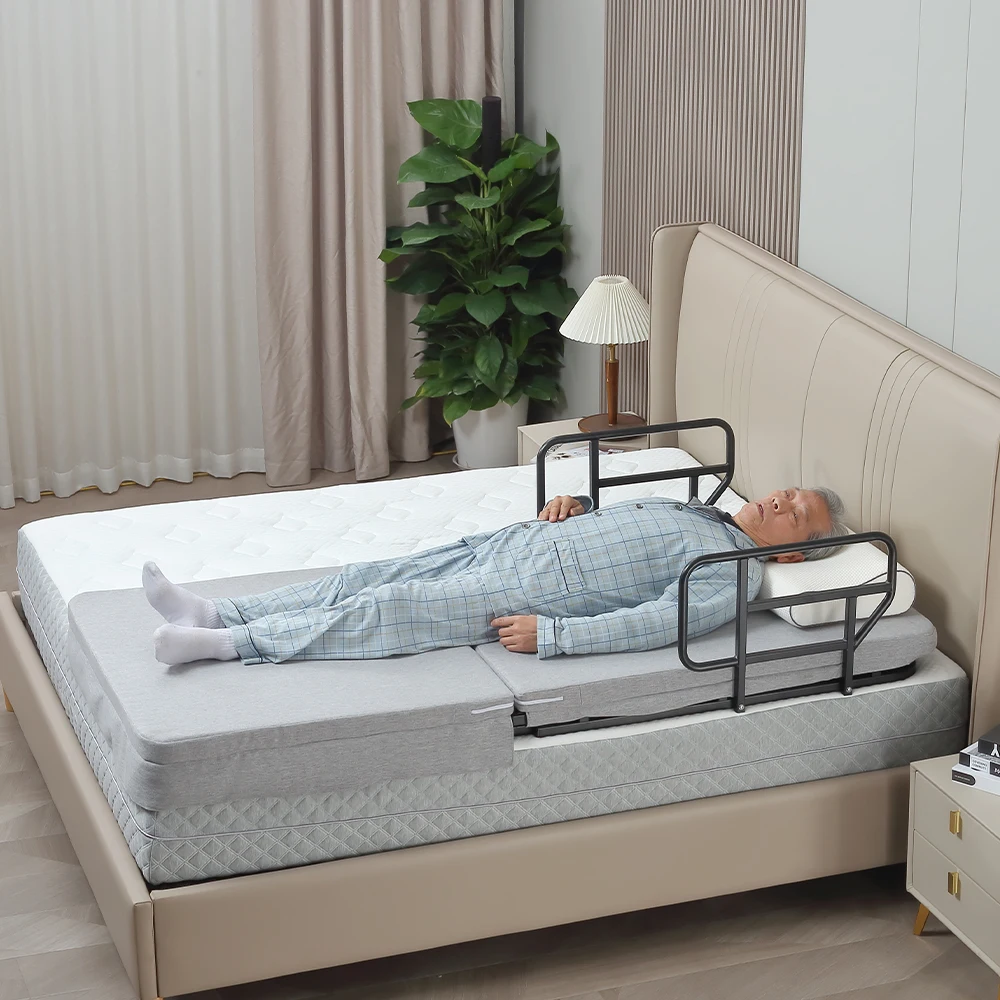 4 German Okin Motor Auxiliary Rolling Over Medical Hospital Bed with Handrails