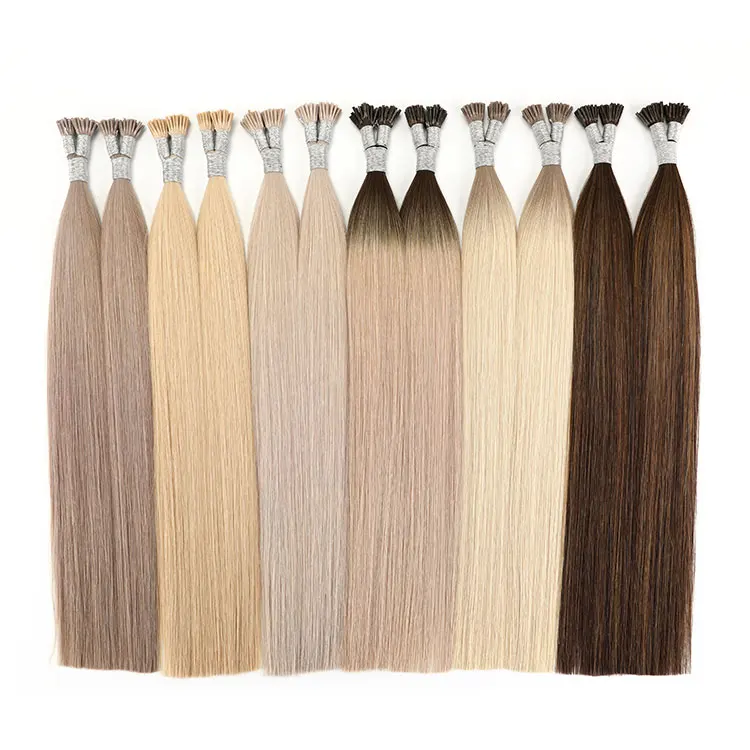 Wholesale Long Straight 613 Remy Virgin Brazilian PreBonded Keratin Stick In I Tip Human Hair Extensions