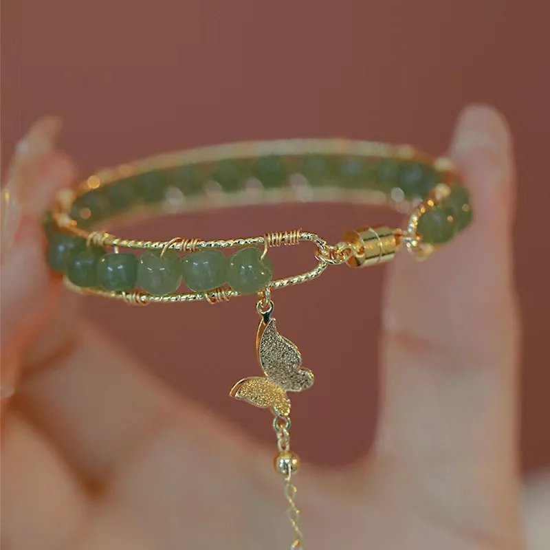 Wholesale Butterfly Hetian Jade Bracelet Delicate And Elegant Design Bracelet