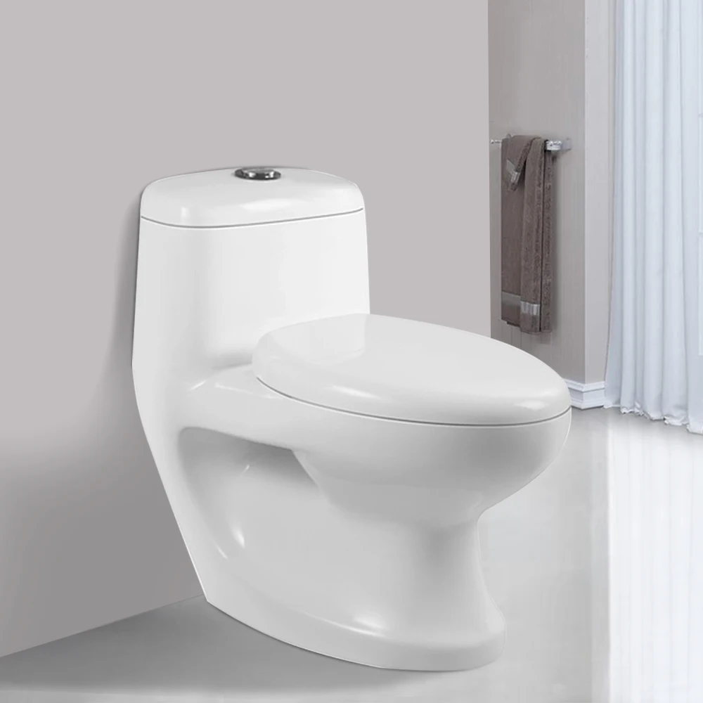 sanitary ware ceramic one-piece wash down toilet dual-flush one piece 370mm toilet bowl