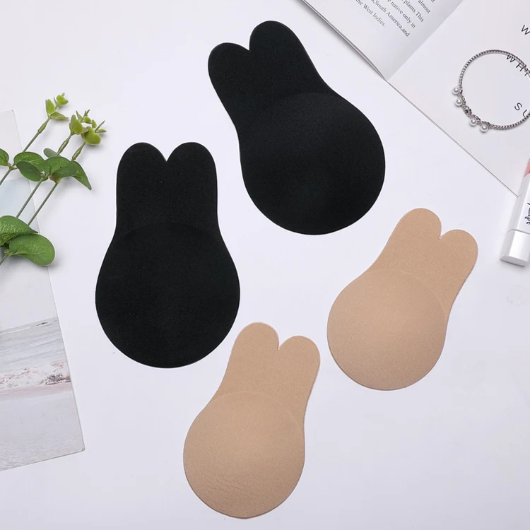 intimates accessories silicone adhesive invisible breast Lift Push Up adhesive pasties sticky bra Rabbit for nipple cover