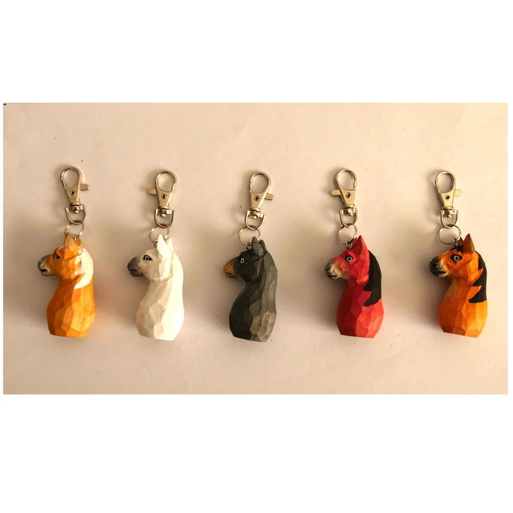 
Wholesale Key Chain Custom Logo 3D Cute Wooden Animal Shape Keychain for Promotion Gift 