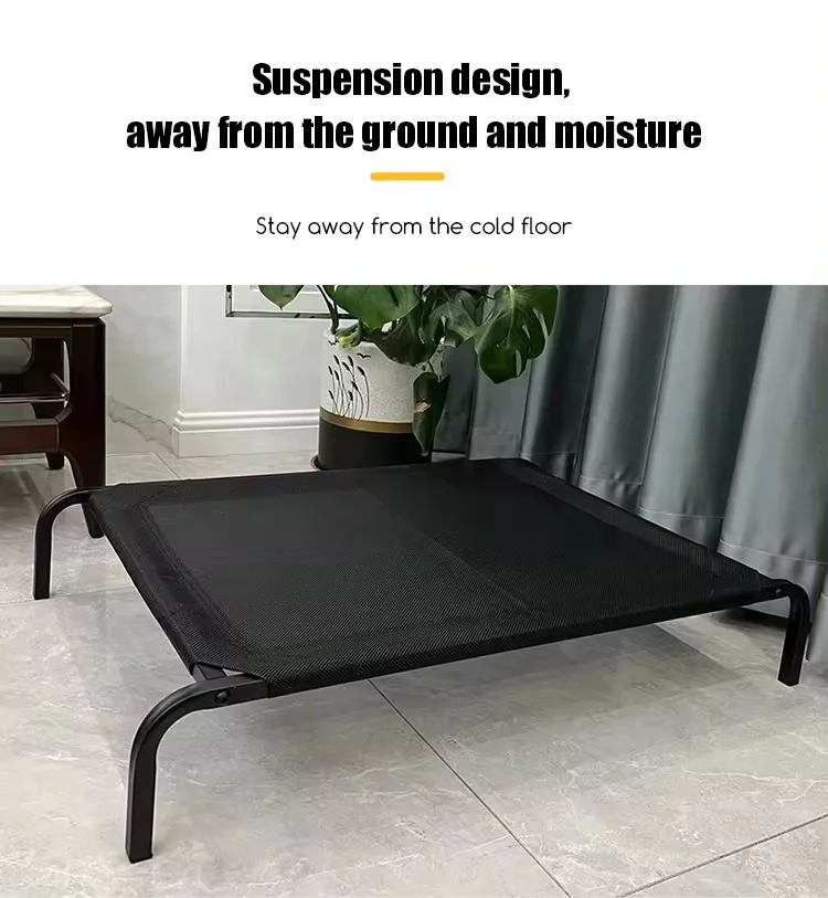 Portable Elevated Dog Bed for Dogs Summer Cooling Raised Outdoor Dog Bed