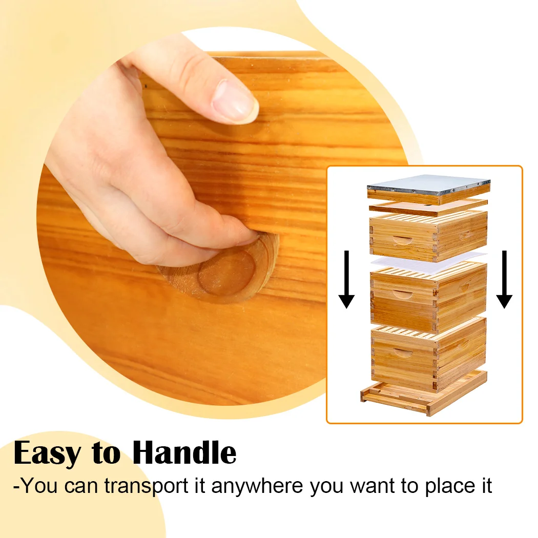 Hot sale wax coated wooden bee hive complete langstroth beehive 10 frames
