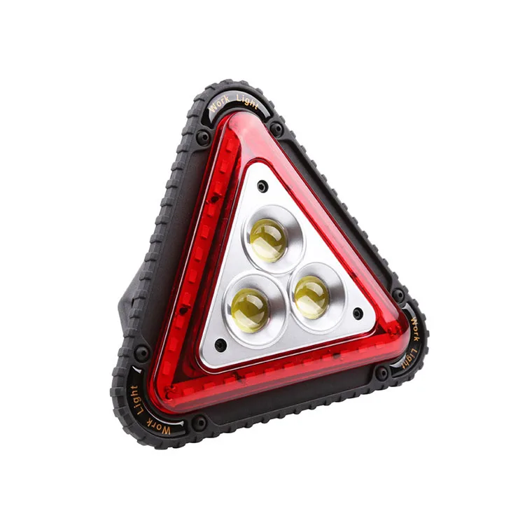 COB Portable Waterproof LED Lights Triangle Warning Light for Outdoor Camping Emergency Car Repairing Traffic Job Site Lighting