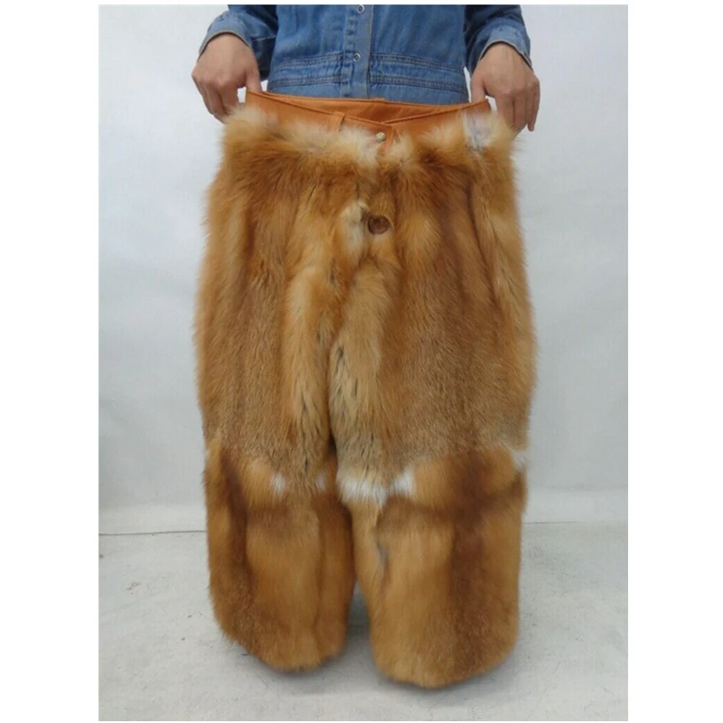 BRAND NEW RED FOX FUR PANTS MEN MAN WOMEN WOMAN SIZE ALL Fur Pants Women