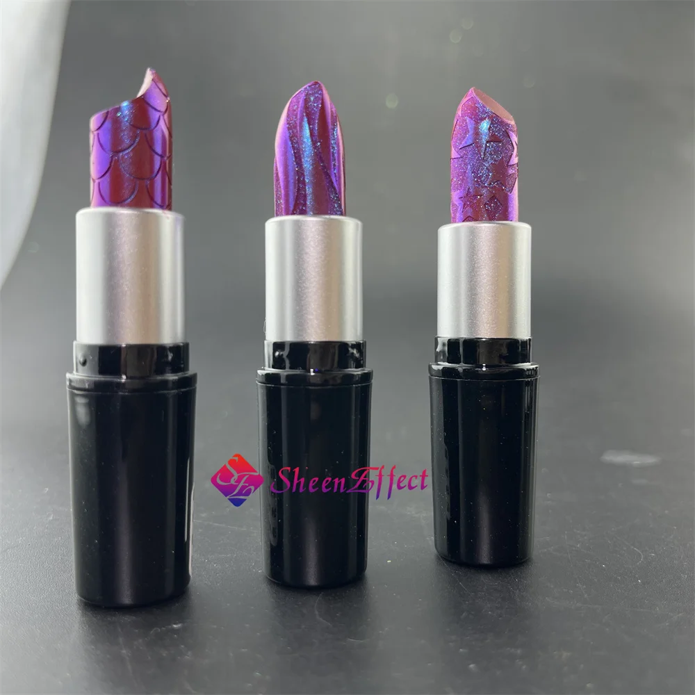 Diamond Lipstick Chrome Lips Chameleon Effect Powder for Metallic Red Lipstick